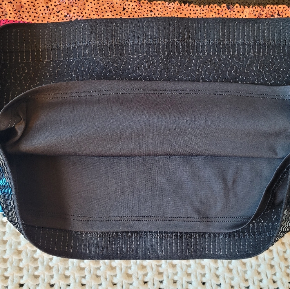 Express Multicolor Sequin Striped Mini Skirt - image 6